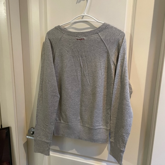 Insight Mickey Mouse Hand Grey Raglan Knit Sweater Combed Cotton - Picture 6 of 6